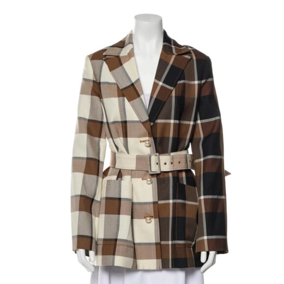 Staud Pepper Coat in Mixed Plaid 10 NWT - Picture 3 of 10